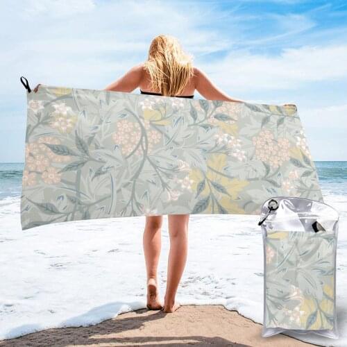 Quick Drying Towel Vintage Flower Garden Pattern Microfiber Camping Hiking Hand Face Towel Outdoor Travel Kits