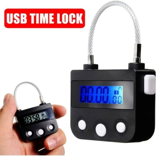 Cardoria USB Rechargeable Time Switch Lock Multipurpose Time Lock Cabinet Padlock Candado De Tiempo Electronic Time Padlock