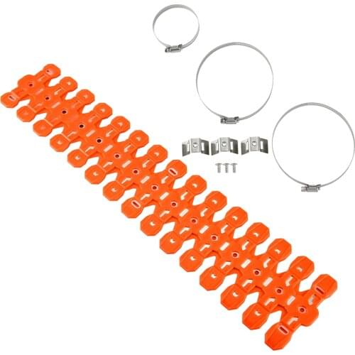 CNC Alloy 2 Stroke Motorcycle Exhaust Muffler Pipe Guard Heat Orange