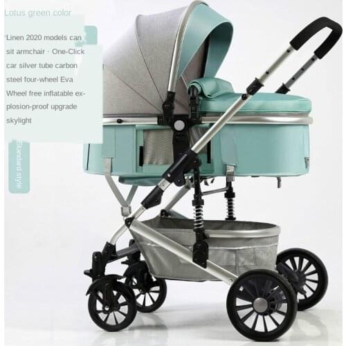Baby Stroller Can Sit and Lie Folding Four Seasons Universal Baby Stroller Four-Wheel Shock Absorber Children Baby Car