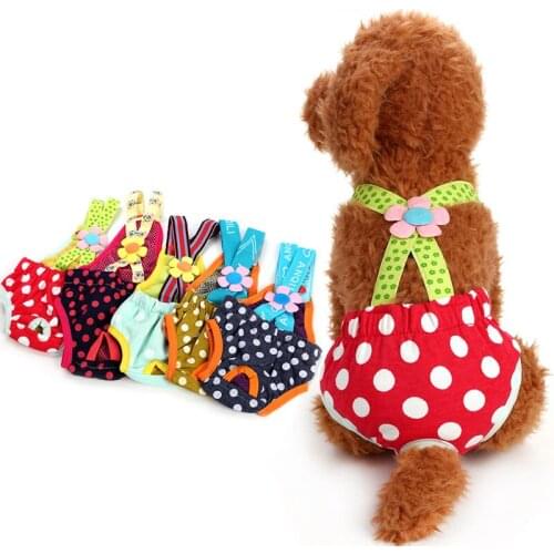Pet Strap Siamese Physiological Pants Hygiene Pants Teddy Menstrual Pants Pemale Dog Pants Siamese Strap Pet Supplies XS-XL