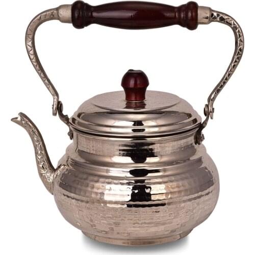 Italian Design Handmade Pure Copper Tea Kettle Lid 1000ml Large Coffee Tea Pot Handcrafted Pure Copper Hammered Pure Copper
