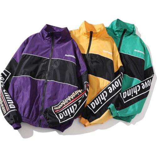 Jackets Mens New Hip Hop Thin Tracksuit Coat Fashion Casual Streetwear Man Pattern Stitching Baseball Jacket