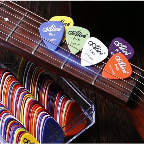 100 Pcs/box Frosted Abs Guitar Pick Various Thicknesses Plectrum Mediator Guitar Pick Accessories Stringed Musical Instruments