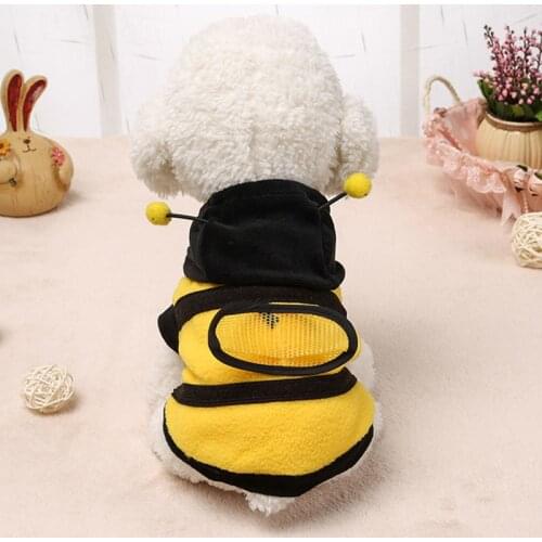 Cute Dog Coats Clothes Bee Apparel Coat Hoodies Winter Pet Products Outfit Cats Clothes For Small Dogs Clothing Supplies Costume
