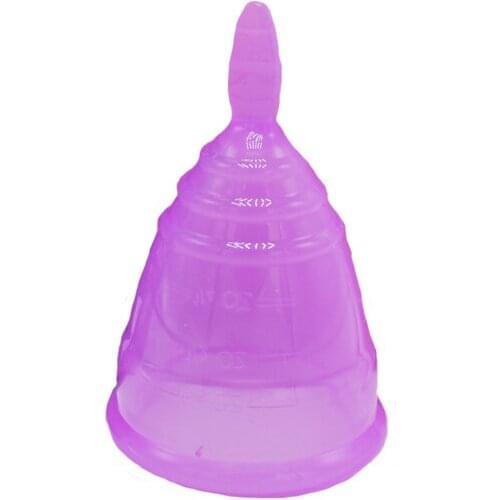 Reusable Eco Menstrual Cup 100% Medial Silicone Health Care Safe High Absorbency Swim Run Travel For Feminine Hygiene