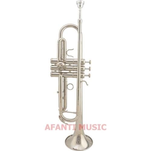 Afanti Music Bb tone / Yellow Brass / Nickel Plated Trumpet (ATP-1392)
