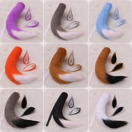 Cute Anime Cosplay Fox Ears Fairy Tail Kawaii Accessories Cat Fox Fur Ear Hair Hoops Night Party Lolita Hairband Headbands Clip