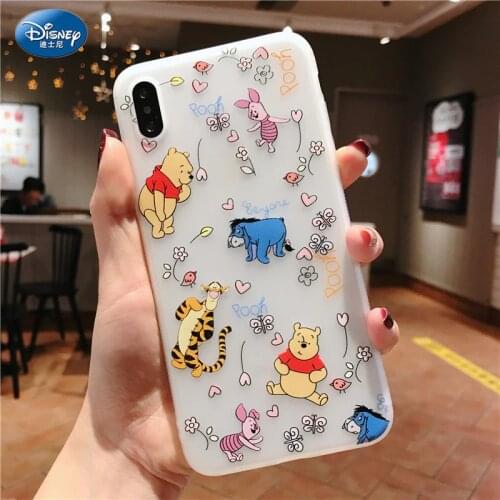 Original Disney Winnie the Pooh Silicone Luxury Cartoon Phone Case for Apple iPhone 11 Mini Shockproof Case Cover zz0502-1