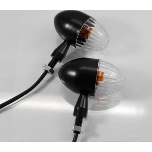 Clear Lens Rugby Turn Signal Lamp For Honda Kawasaki Suzuki Yamaha Harley Triumph VT