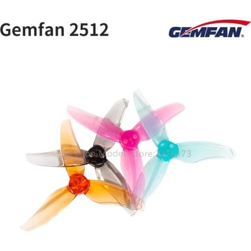 Gemfan 2512 2.5Inch 3-Blade Light Smooth Durable Propeller 1.5/2mm for 1103 1104 RC FPV Racing Freestyle Toothpick Drone