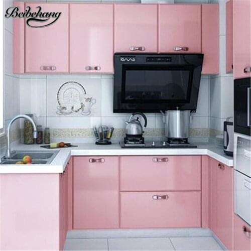 Beibehang Pearls Old Furniture Refurbished Sticker Thicker Cloth Wardrobe pvc Solid Color Wallpaper Self-adhesive waterproof