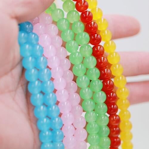 Wholesale 4/6/8/10mm Glass Dome Beads Round Loose Spacer Beads Lucency for Jewelry Making Supplies DIY Bracelet Necklace