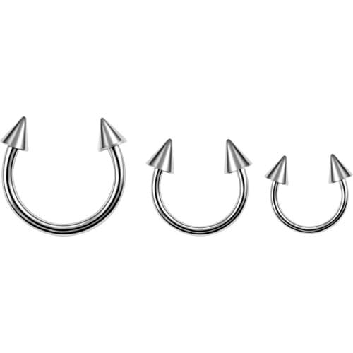 16G G23 Titanium Curved Barbell Horseshoe Lip Nose Septum Lobe Helix Conch Body Piercing Jewelry