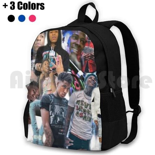 Youngboy Outdoor Hiking Backpack Waterproof Camping Travel Young Boy Never Broke Again 4Kt Four K Trey Rapper Lil Baby Lil Uzi