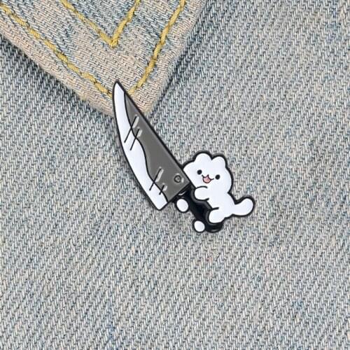 Funny Personality Cat Enamel Pin Halloween Brooch Shirt Clothes Collar Lapel Pins Badges Cute Animals Jewelry Best Friends Gift