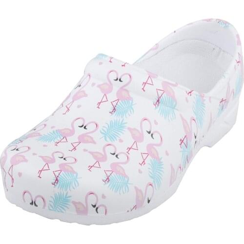 Womens Print Work Nurse Shoes Kitchen Nursing Shoes Slip Summer Beach Shoes