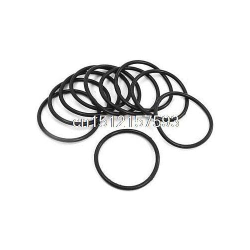 10PCS 50mm x 3.1mm Flexible Mechanical PU O Ring Sealed Washer Black