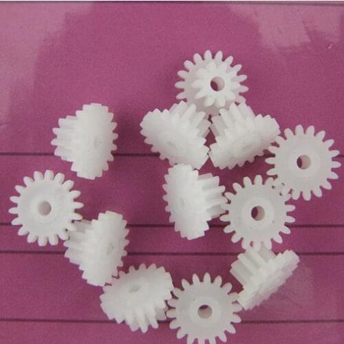 100PCS Double plastic motor gear 0.5 modulus 18102A reduction gear rack drive model remote control toys DIY accessories