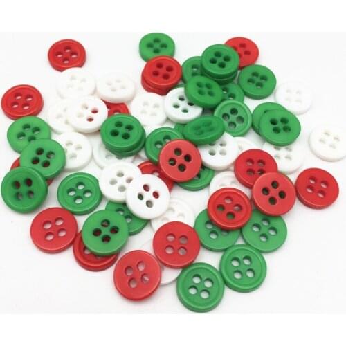 1000pcs 9mm Christmas Mixed Round Resin 4 Holes Buttons Sewing Accessories Dress Shirt Button For Scrapbooking Embellishments