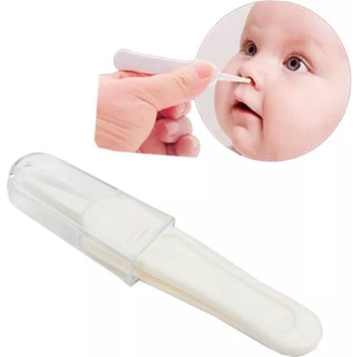 2Pc/lot Ear Nose Navel Plastic Clean Tweezers Pincet Forceps Talheres Infantil Mamadeira Clips Pinza Chupetes