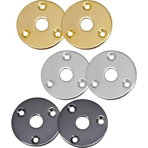 Tooyful 2pcs Universal Electric Guitar Bass Output Socket Plate Plug Cover