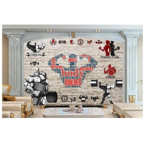3d wallpaper 3d murals wallpaper for walls 3 d Gym mural wall paper custom Wall of setting of the gym wall decoration