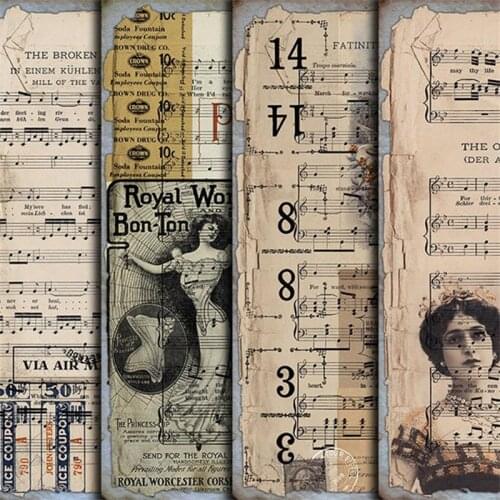 4Pcs/Lot Score Material Papers DIY Scrapbooking Album Diary Gift Decorative Paper Scrapbooking Paper