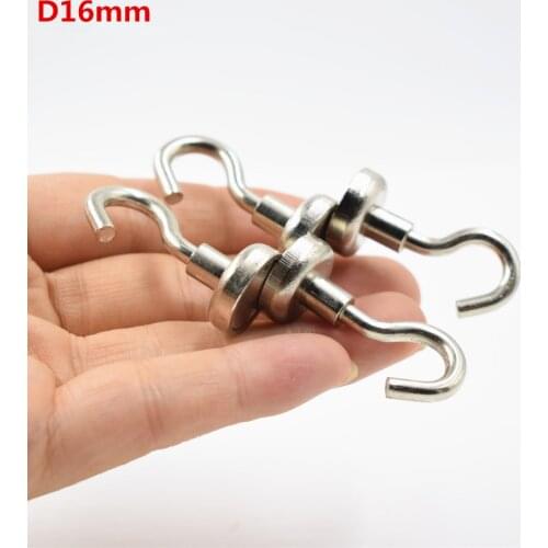 4pcs Neodymium magnet Hook super Power Strong Mini Magneticd Circular Hanger Linked Home Kitchen Wall Hold fridge Hanger