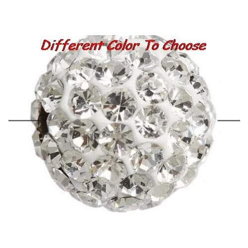 8mm mixed color rhinestone Beads bracelet spacer lot fashion can choose color bead hrhy4 crystal