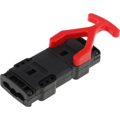 80A Battery Connect Wire Harness Disconnect Forklift Connector Handle Auto Replacement Part 4.7x2.0inch Black