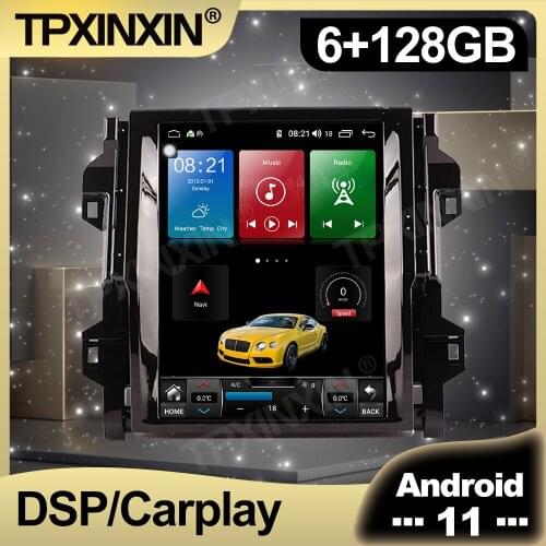 128GB Tesla Screen Android 11.0 Car Radio For Toyota Fortuner 2018 - 2020 Multimedia Auto DVD Player Navigation Stereo GPS 2 din