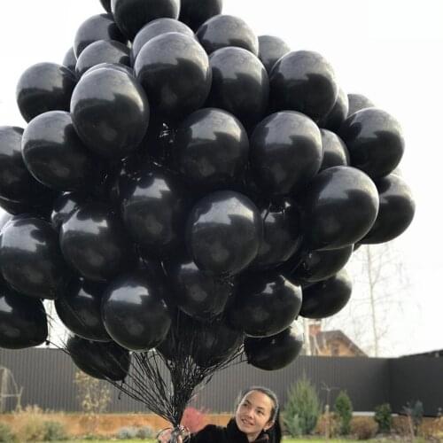5/10/12/18 inch black latex balloon helium balloon birthday party decoration adult wedding decoration supplies