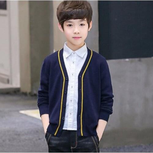 Childrens sweater boy long sleeve cotton knit sweater 4-14 years old