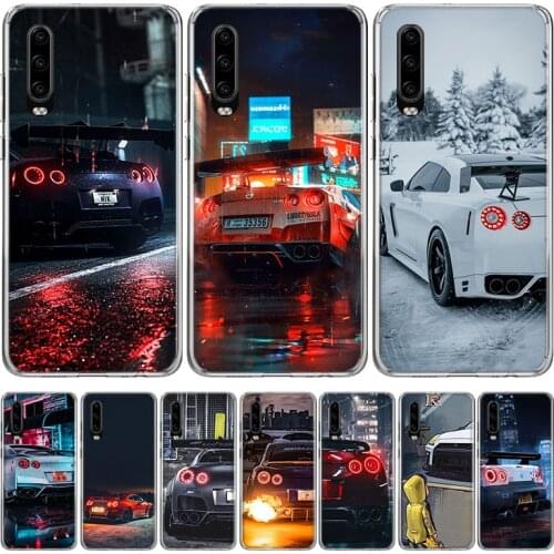GTR Sport Car JDM Silicon Phone Case For Huawei P30 P20 P40 P10 Mate 30 20 10 Pro Lite P Smart Z Plus + Pattern Cover Coque