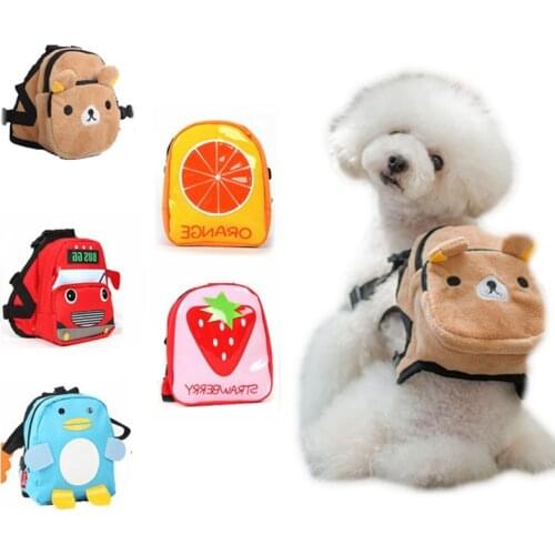 Dog Self Backpack Dourable Cartoon Pet Dog Canvas Backpack Cat Cute Multifunction School Bag Puppy Travel Carrier Bags