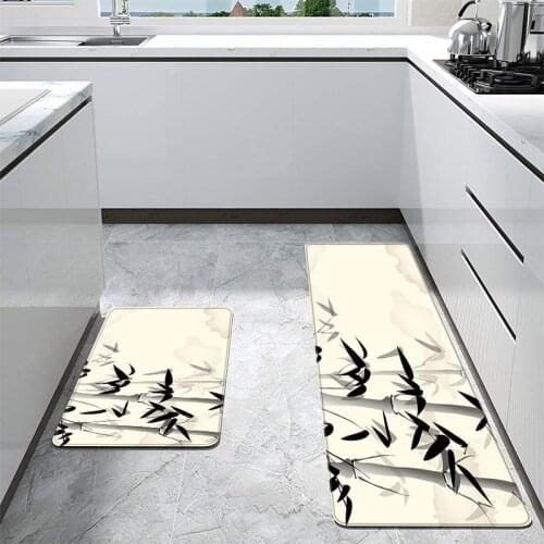 Bathroom Mat Large Size Living Room Rug 40X60CM Pink Kitchen Long Floor Mats Hallway Cutting Carpet Black Bath room Rugs Welcome