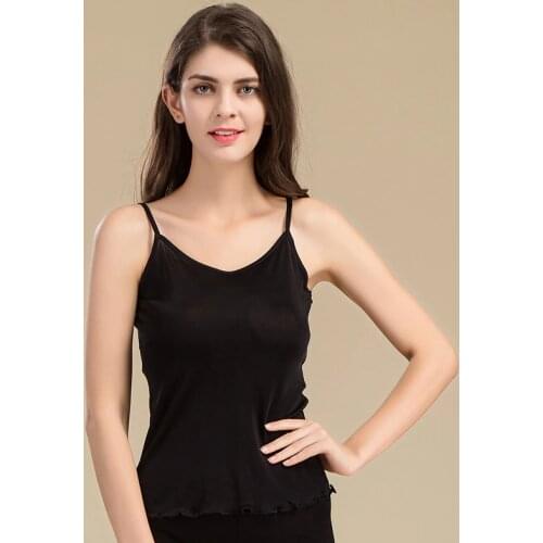 Summer Womens Silk Knitted Dress, Fungus Lace, Self-cultivation Silk, Rendering Belt, Vest