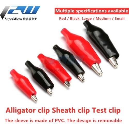 25pcs / lot Alligator Clip Sheath Clip Small Battery Cable Ground Power Clip Test Clip Test Line Large / Medium / Small