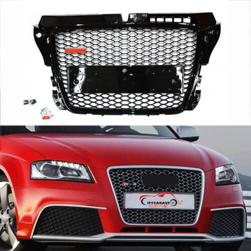 For A3 Grill Mesh For A3 S3 8V 2010 2011 2012 2013 Auto Accessories Modified Front Grill Grille Front Bumper Grilles For Trims