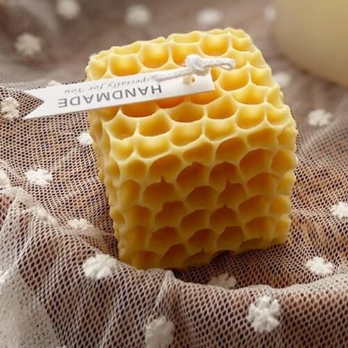 New Square Honeycomb Pattern Candle Mold Handmade Scented Candle Diy Art Candle Silicone Mold Gypsum Soap Molds Making Tools