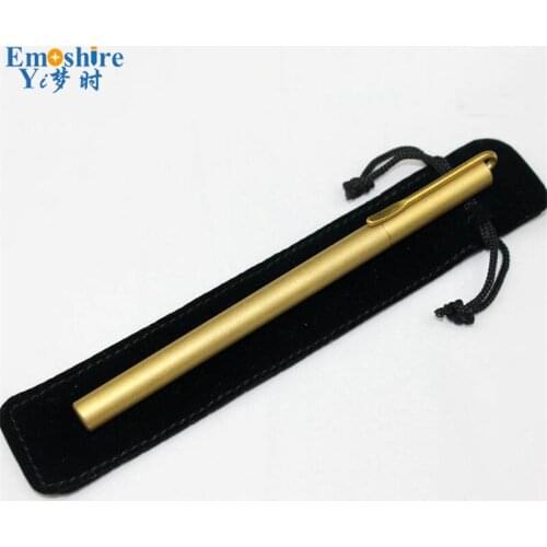 New Matte Brass Pencils Working Brass Ballpoint Pens Copper Roller Ball Pen Neutral Signature Pen P305