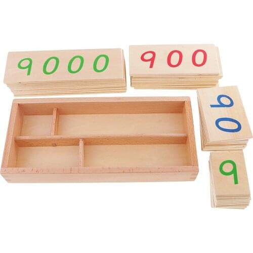 Montessori Educational Game Mathematics Card Number 1-9000 Childrens Calculus Toy Math Learning Educational Intelligence Toy