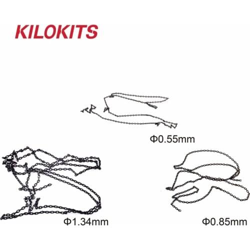 Painted Black Metal Anchor Chains for Model Ships Boats Military Scenery Kit Non-Rusty Durable Accessories 1/35 1/72 1/87