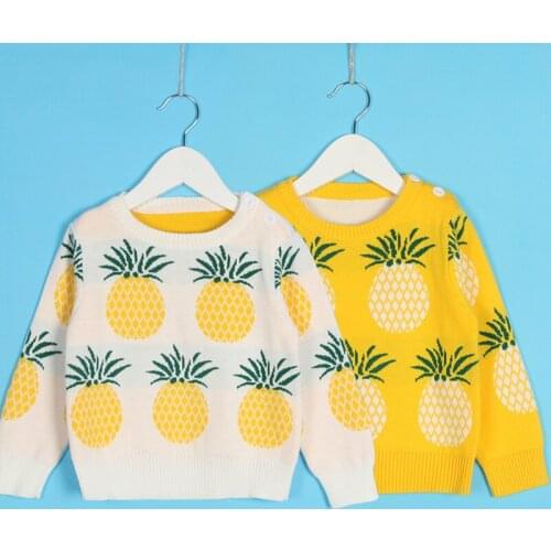 2020 Autumn Winter Boys Girls Children Clothing Fashion Pineapple Warm Sweater Kids Baby Boys Girls Cotton Pullover Sweater