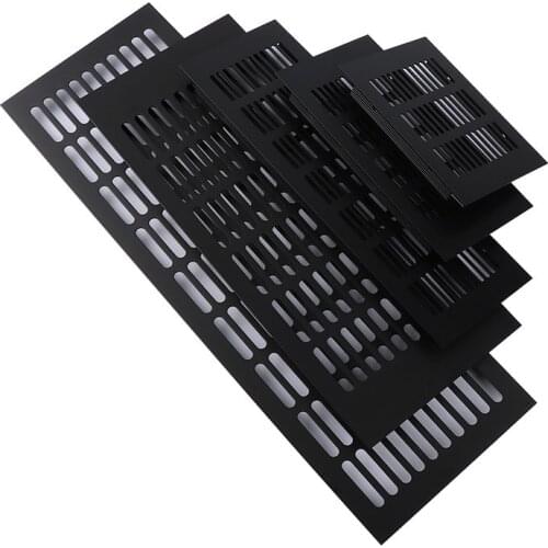 1pc Aluminum alloy Perforated Sheet Air Vent black Ventilation Grille For Closet Shoe Air Conditioner home decoration cover Hole