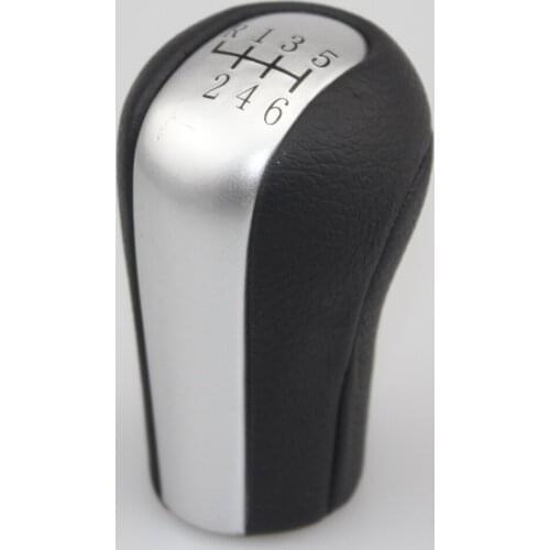 Manual Silver Car Leather chrome Gear shift knob forTOYOTA CorollaYarisRAV4 Altis