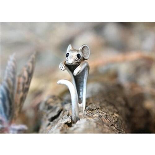 Drop shipping-3D Retro Mouse Ring