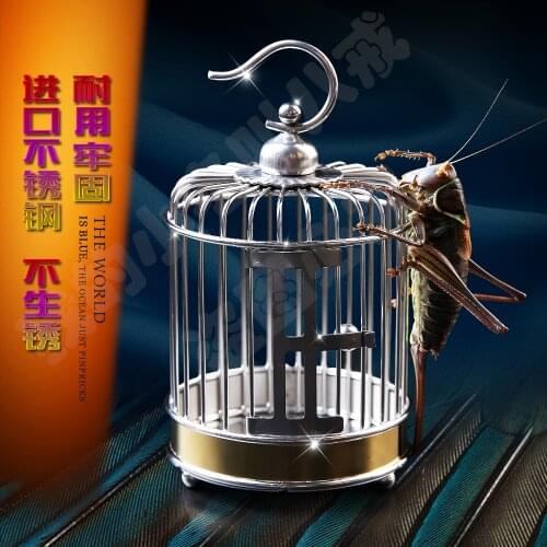 VINTAGE Stainless Steel Antique Cricket Keeper Cage Device Insect/BIRD Box Accessories Tools