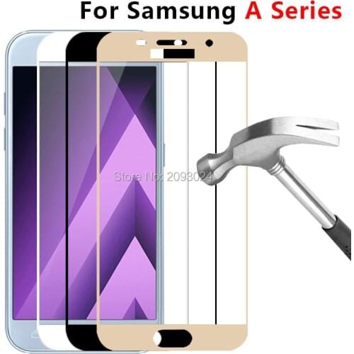 Protective Glass For Samsung A5 2017 A3 A7 A6 Plus A8 2016 2018 Tempered Glas Screen Protector Case On The Galaxy A 3 5 6 7 8 5a